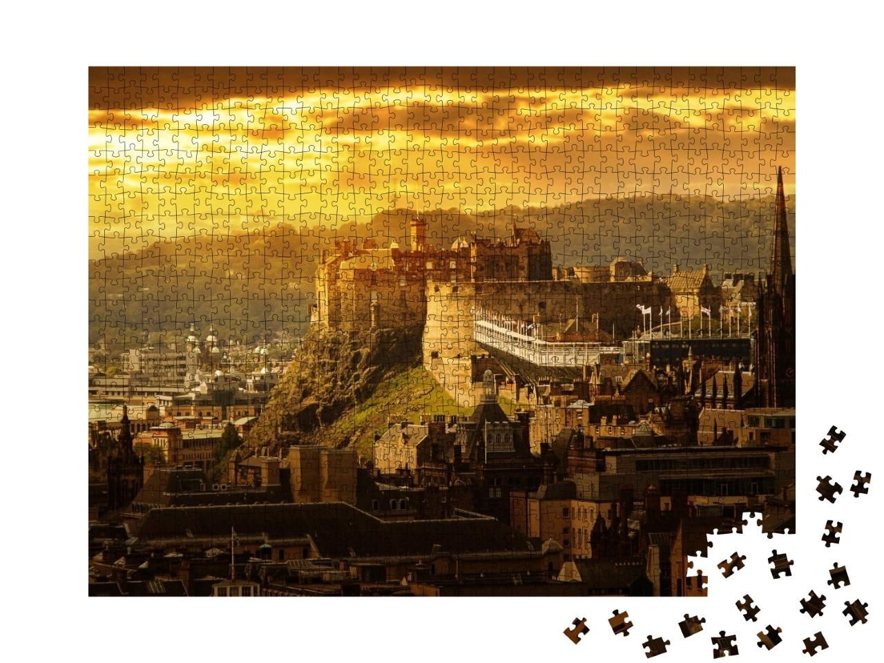 Puzzle de 1000 pièces « Château enchanté d'Édimbourg, Écosse »