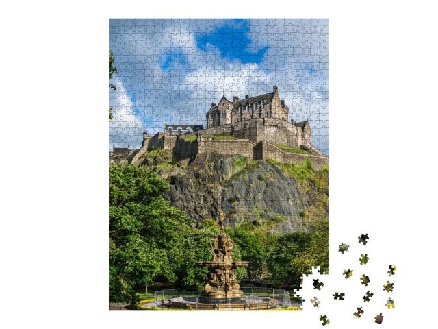 Puzzle de 1000 pièces « Château d'Édimbourg, Écosse, depuis les jardins de Princes Street »