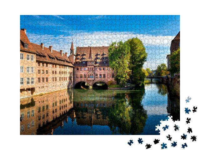 Puzzle de 1000 pièces « Nuremberg, Heilig-Geist-Spital, Franconie, Allemagne »