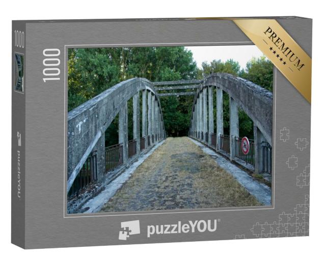 Puzzle de 1000 pièces « Dallon France - Vieux pont sur le Canal de Saint-Quentin dans l'Aisne France »