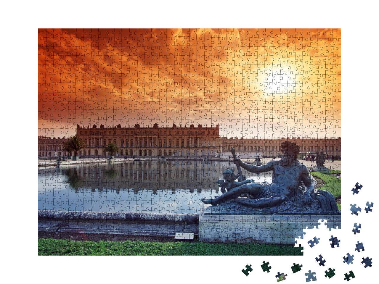Puzzle de 1000 pièces « Lavabo et statue au château de Versailles »