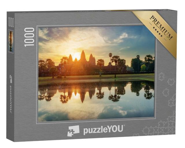 Puzzle de 1000 pièces « Tours de l'ancien temple d'Angkor Wat au Cambodge »