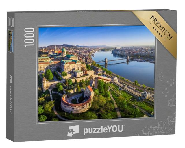 Puzzle de 1000 pièces « Skyline de Budapest avec le Palais Royal, Hongrie »