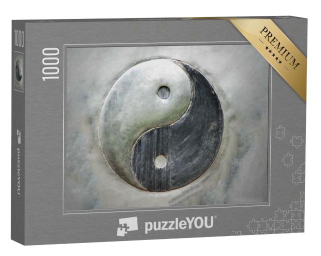 Puzzle de 1000 pièces « Yin Yang fond d'acier »