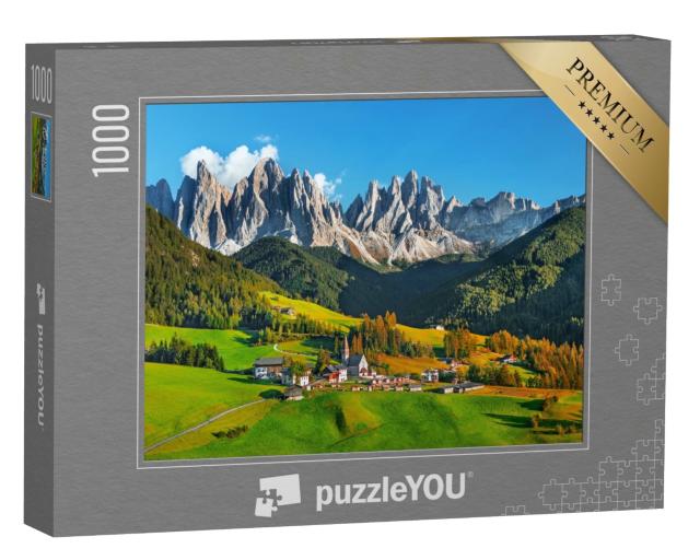 Puzzle de 1000 pièces « Santa Maddalena avec les Dolomites dans le Tyrol du Sud, Italie »