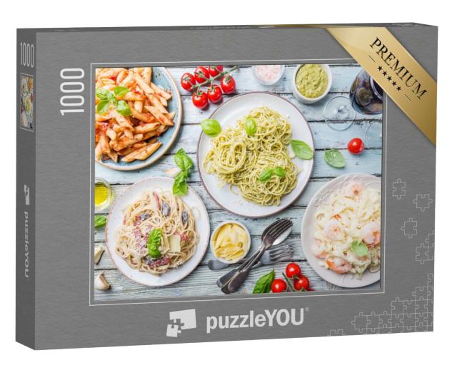 Puzzle de 1000 pièces « Un choix de délicieux plats de pâtes »