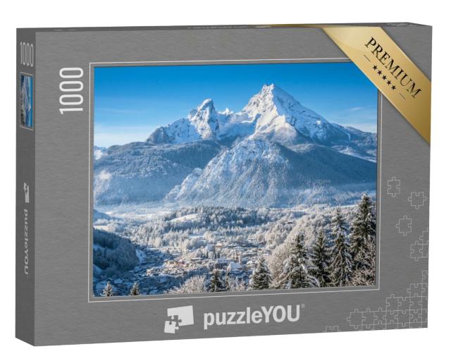 Puzzle de 1000 pièces « Berchtesgaden et le massif du Watzmann en hiver »