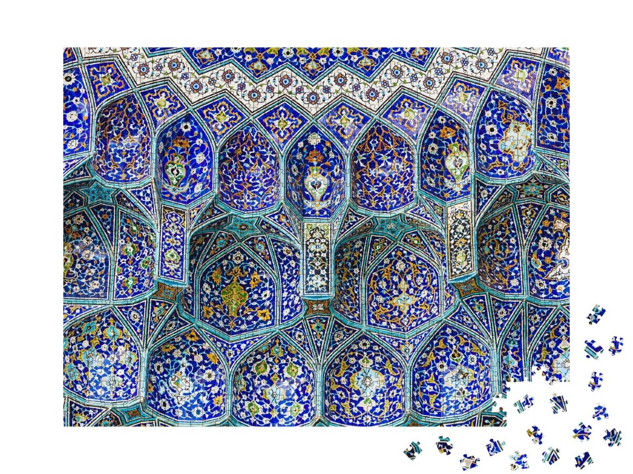 Puzzle de 1000 pièces « Architecture détaillée de la mosquée Sheikh Lotfollah à Isphahan, Iran »