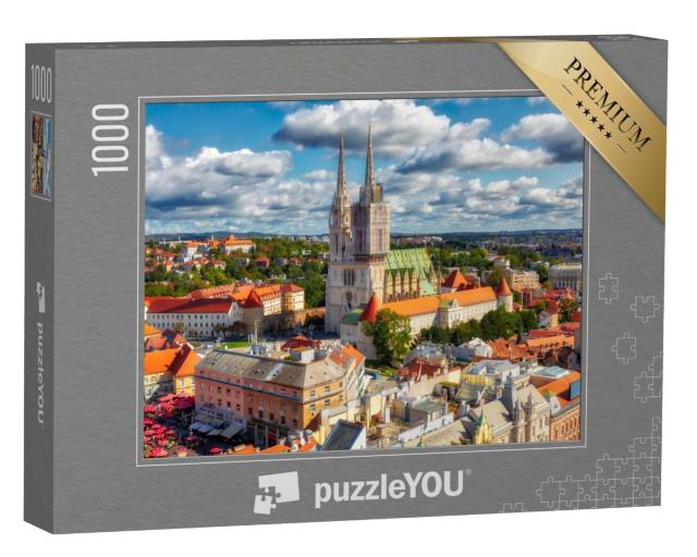 Puzzle de 1000 pièces « Cathédrale de Zagreb à Kaptol, quartier de Zagreb, Croatie »