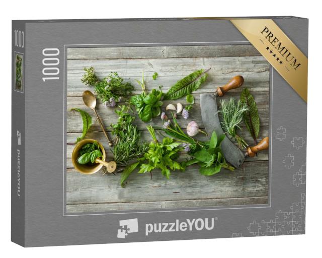 Puzzle de 1000 pièces « Herbes aromatiques fraîches et épices »