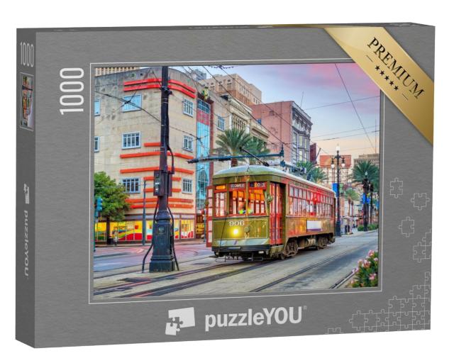 Puzzle de 1000 pièces « Tramway dans le centre-ville de la Nouvelle-Orléans, États-Unis »