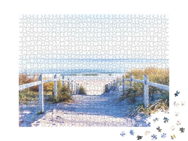 Puzzle de 1000 pièces « Chemin vers la plage de la mer Baltique »