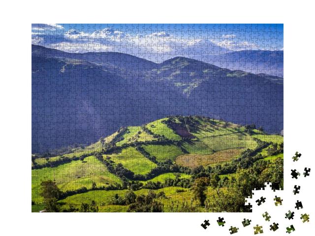 Puzzle de 1000 pièces « Lumière de l'après-midi dans la région de Riobamba, Équateur »