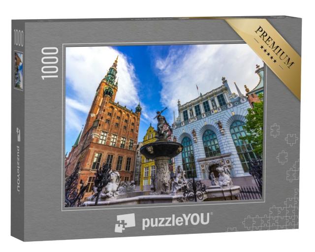 Puzzle de 1000 pièces « Célèbre fontaine de Neptune, Gdansk, Pologne »