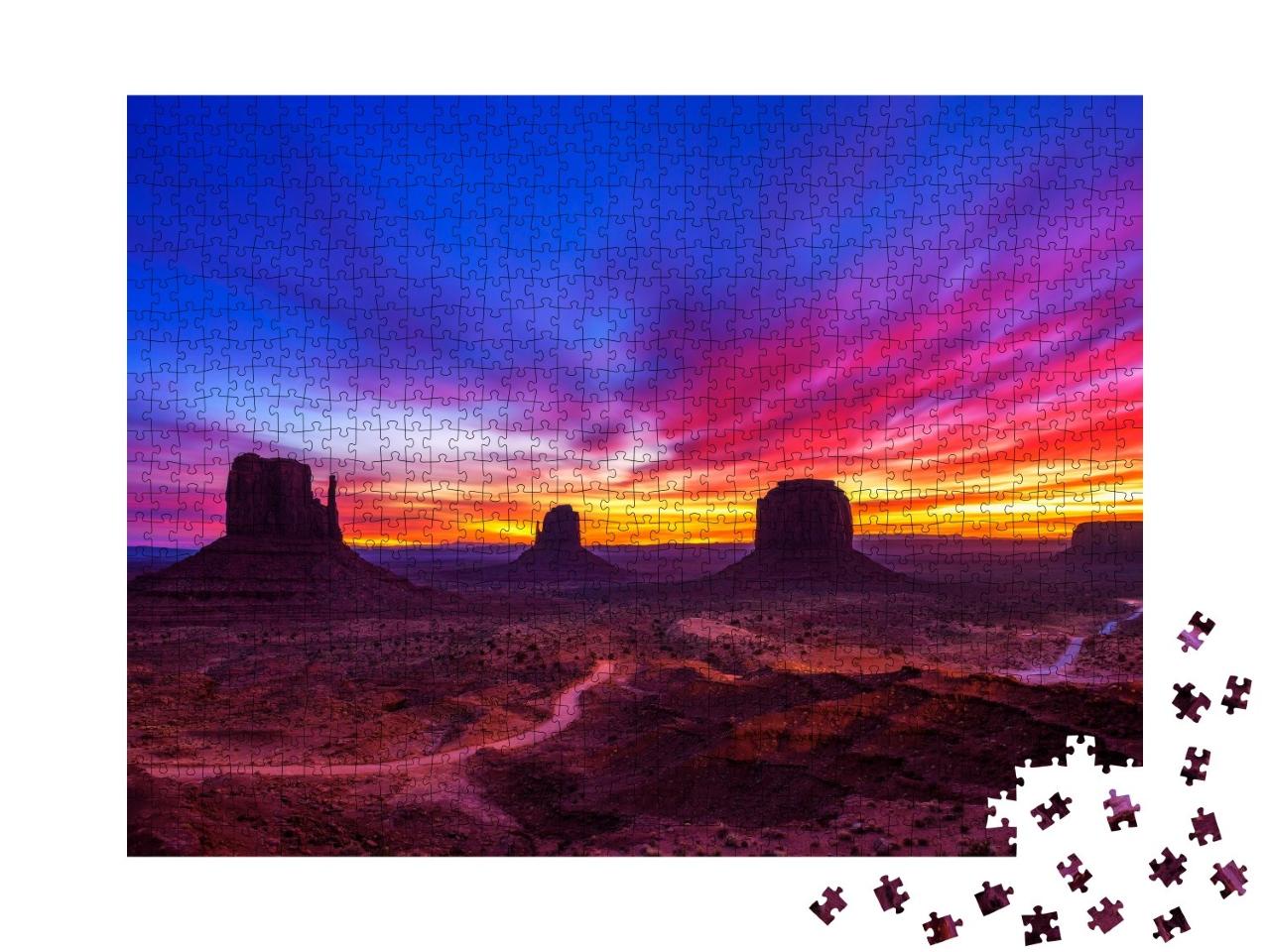 Puzzle de 1000 pièces « Lever de soleil sur Monument Valley en Arizona, USA »