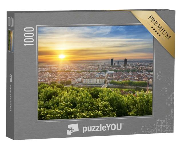 Puzzle de 1000 pièces « Vue de Lyon au lever du soleil, France. »