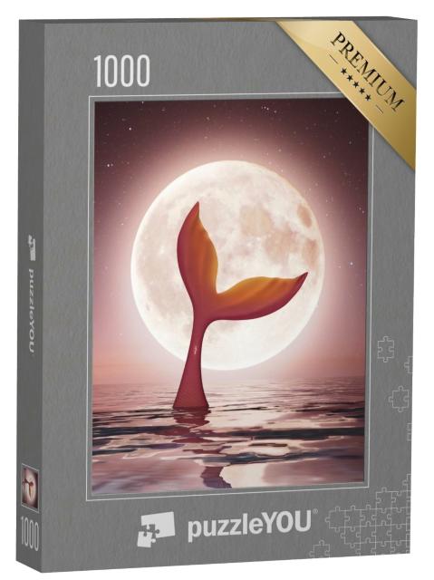 Puzzle de 1000 pièces « Une sirène profite du clair de lune »