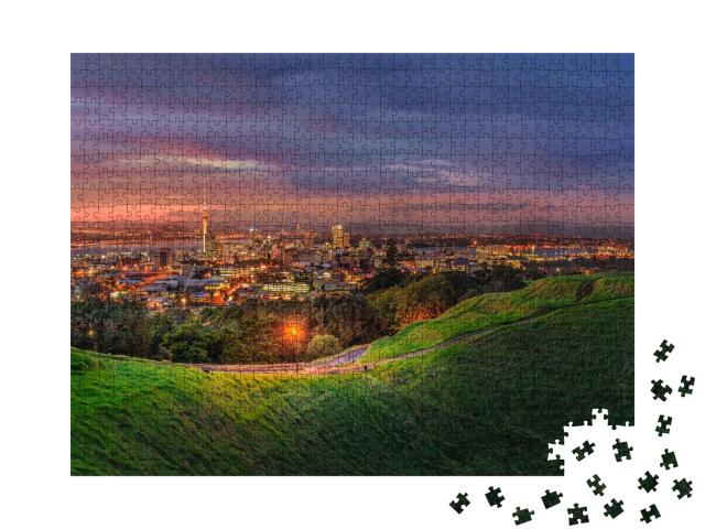 Puzzle de 1000 pièces « Mount Eden et Auckland, Nouvelle-Zélande »