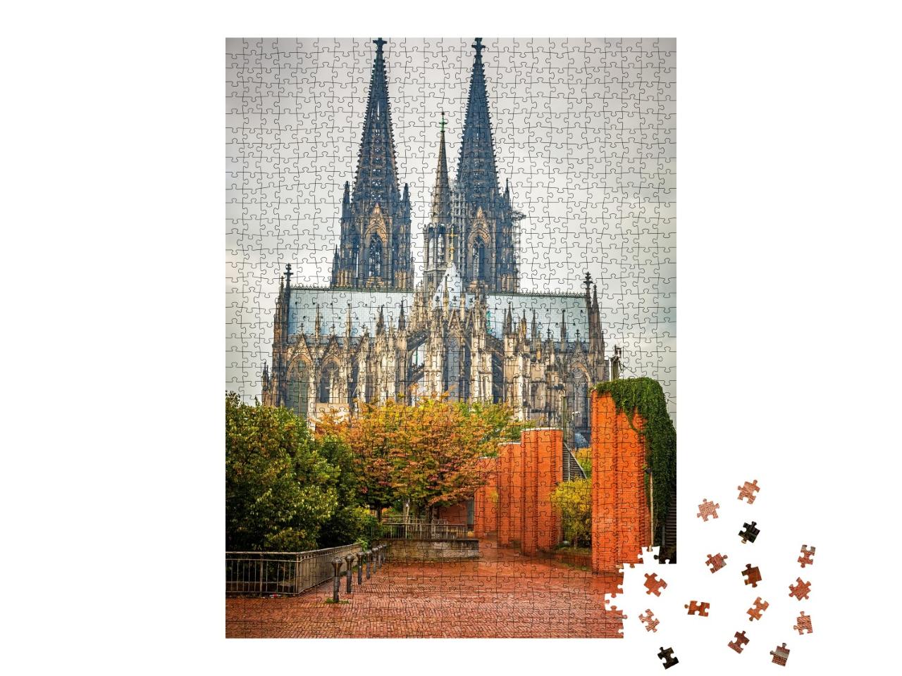 Puzzle de 1000 pièces « Vue sur la cathédrale de Cologne »