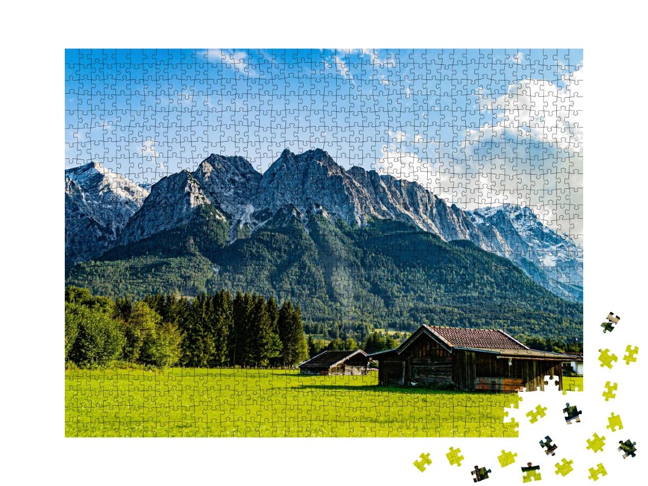 Puzzle de 1000 pièces « La Zugspitze vue de Grainau/Garmisch-Partenkirchen »