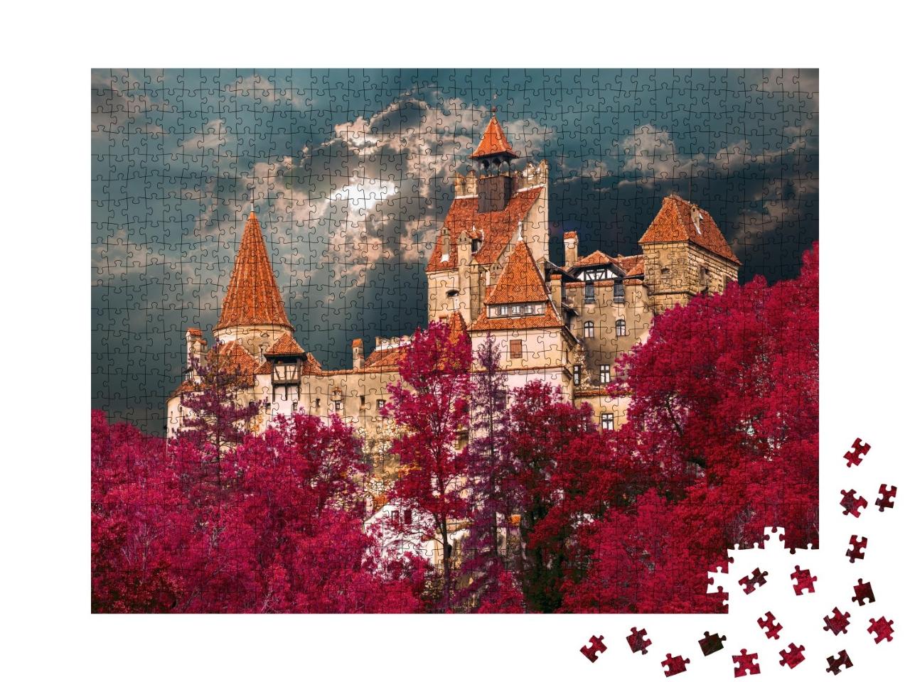 Puzzle de 1000 pièces « Château du comte Dracula près de la ville de Bran »