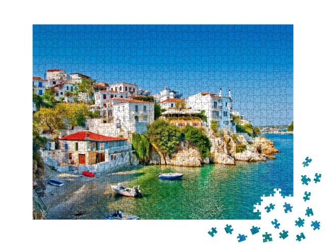 Puzzle de 1000 pièces « Village sur l'île de Skiathos en Grèce »