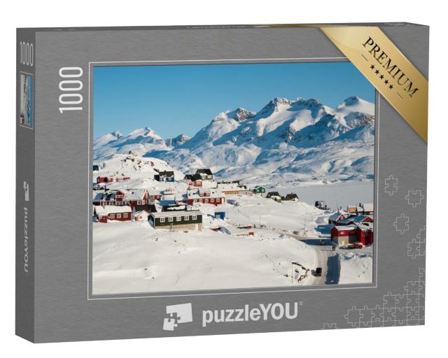 Puzzle de 1000 pièces « Tasiilaq à l'heure d'hiver, Groenland »