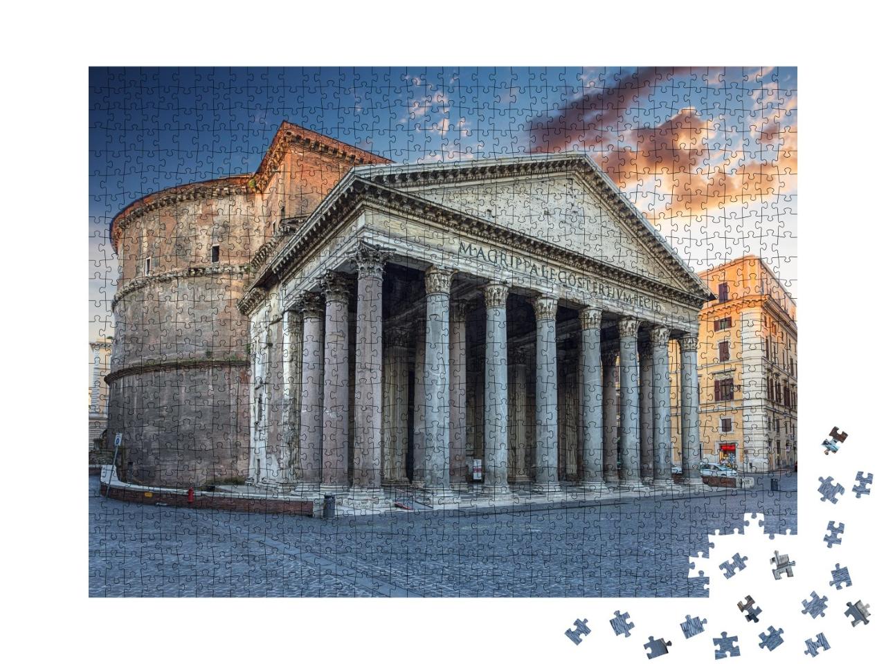 Puzzle de 1000 pièces « Vue du Panthéon le matin, Rome »