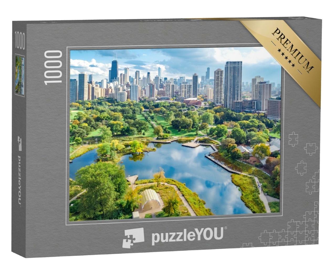 Puzzle de 1000 pièces « L'horizon de Chicago, Illinois, États-Unis »