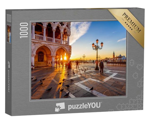 Puzzle de 1000 pièces « Place Saint-Marc et Palais des Doges au lever du soleil, Venise, Italie »