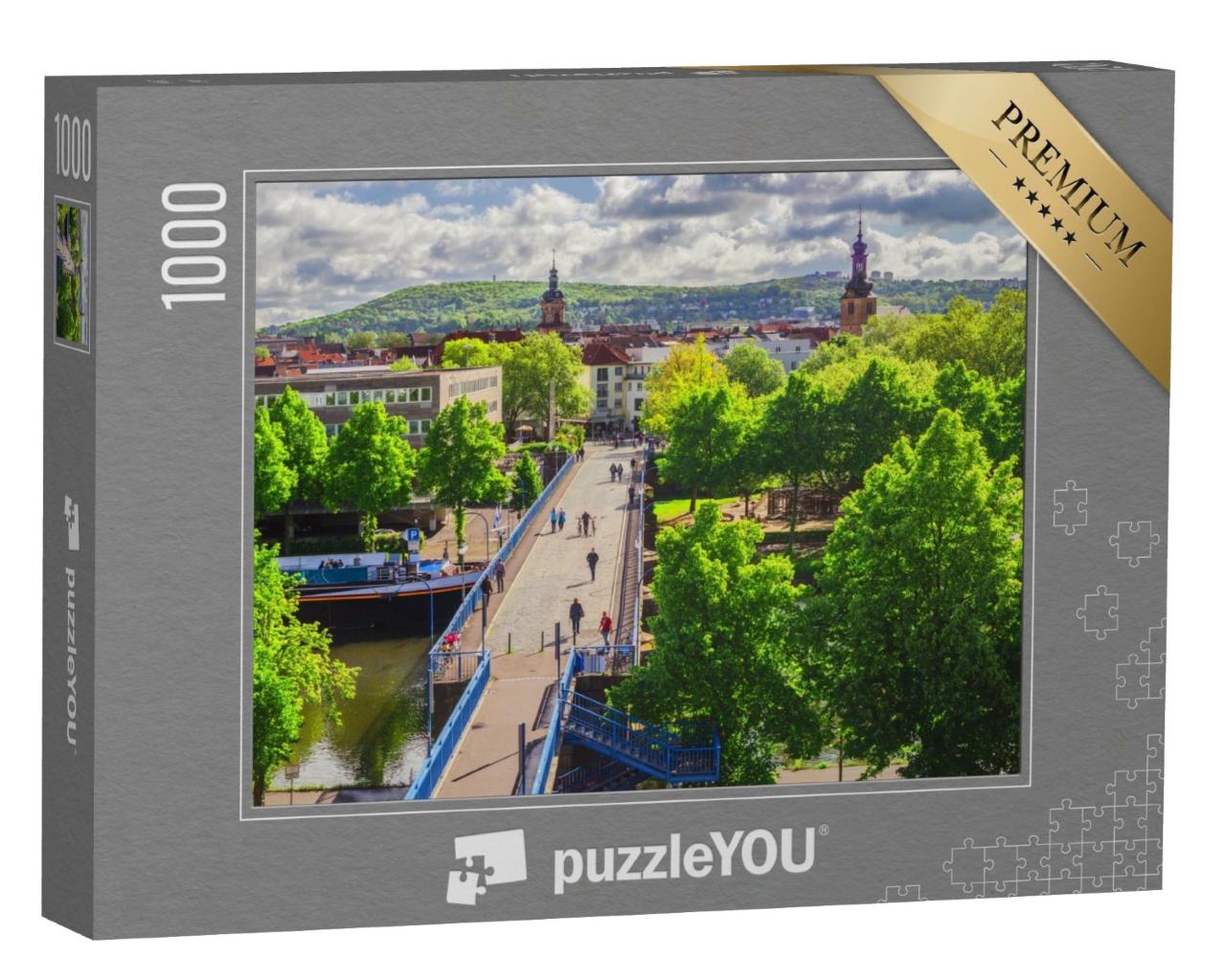 Puzzle de 1000 pièces « Sarrebruck : vieux pont et vieille ville, Sarre, Allemagne »