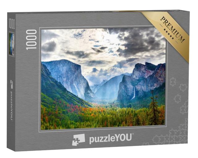 Puzzle de 1000 pièces « Spectacle naturel impressionnant dans le parc national de Yosemite, États-Unis »