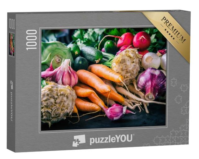 Puzzle de 1000 pièces « Assortiment de légumes frais et croquants »