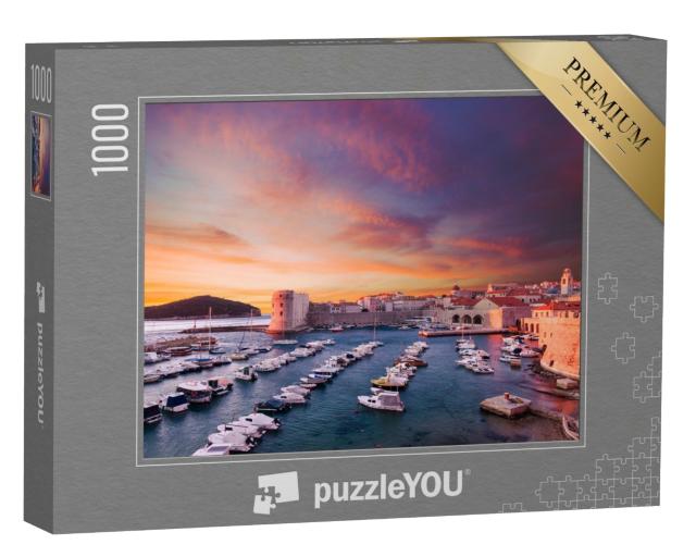 Puzzle de 1000 pièces « Port de la ville à Dubrovnik, Croatie »