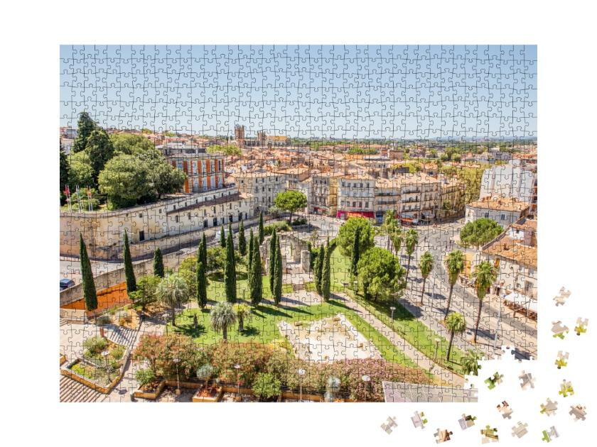 Puzzle de 1000 pièces « Vieille ville de Montpellier par temps ensoleillé dans la région Occitanie »
