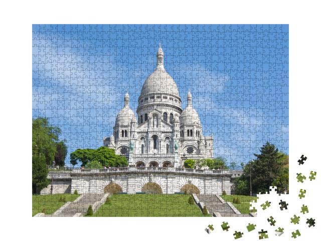 Puzzle de 1000 pièces « Basilique du Sacré-Cœur sur la colline de Montmartre, Paris, France »