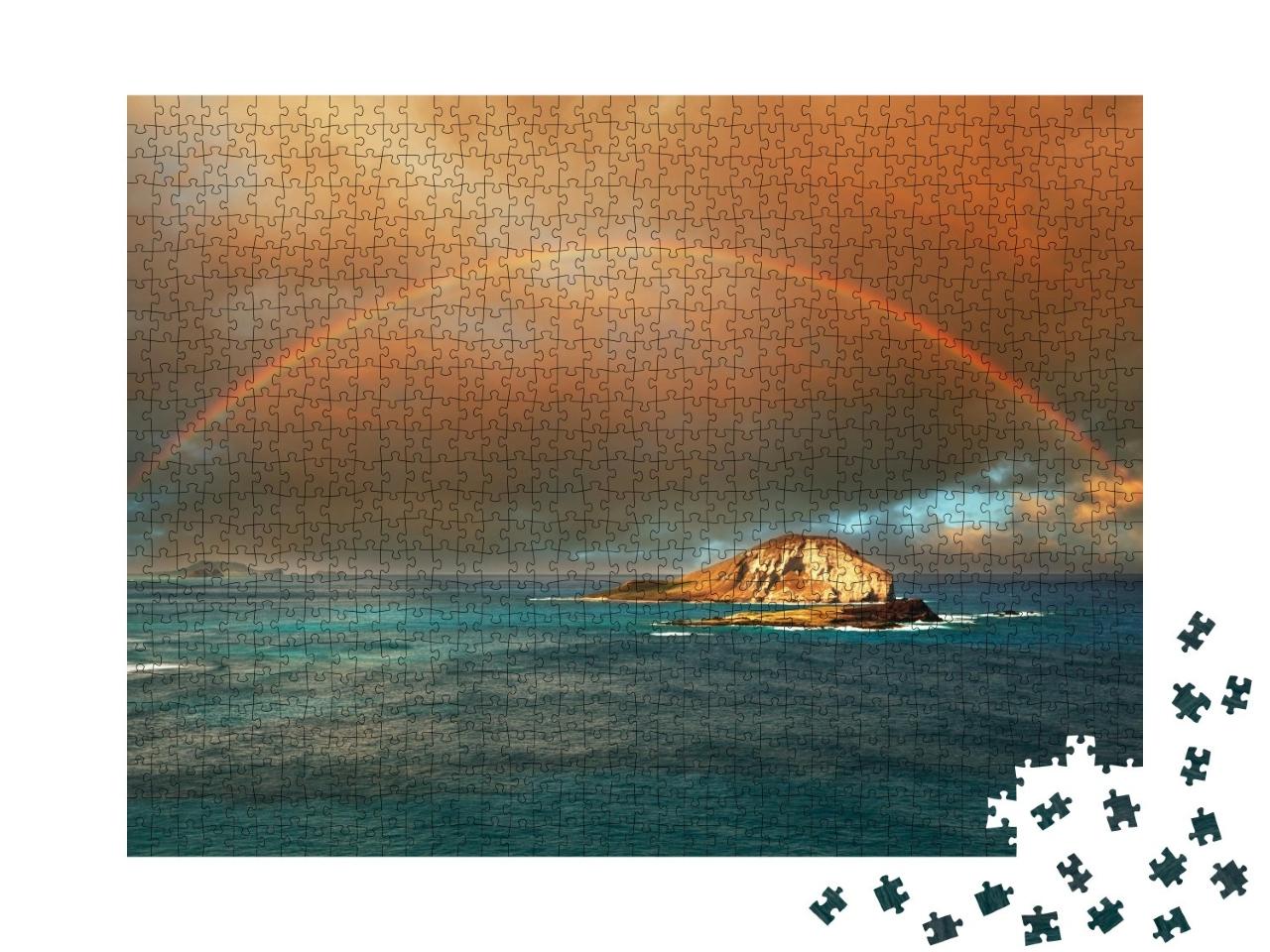 Puzzle de 1000 pièces « Arc-en-ciel sur l'île d'Hawaï »