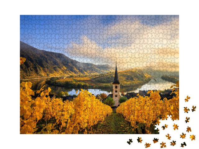 Puzzle de 1000 pièces « La boucle de la Moselle, une belle rivière romantique en Allemagne »