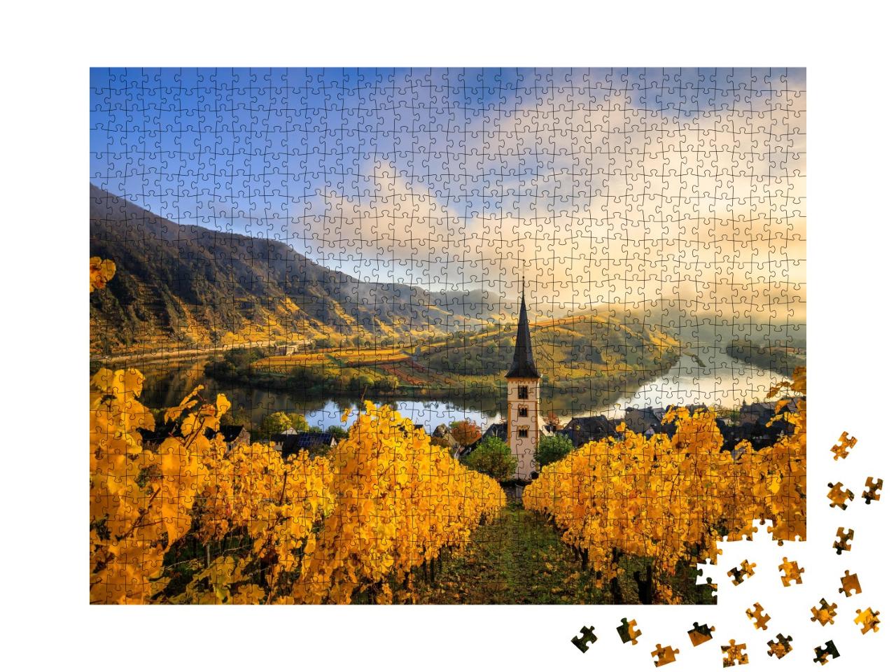 Puzzle de 1000 pièces « La boucle de la Moselle, une belle rivière romantique en Allemagne »