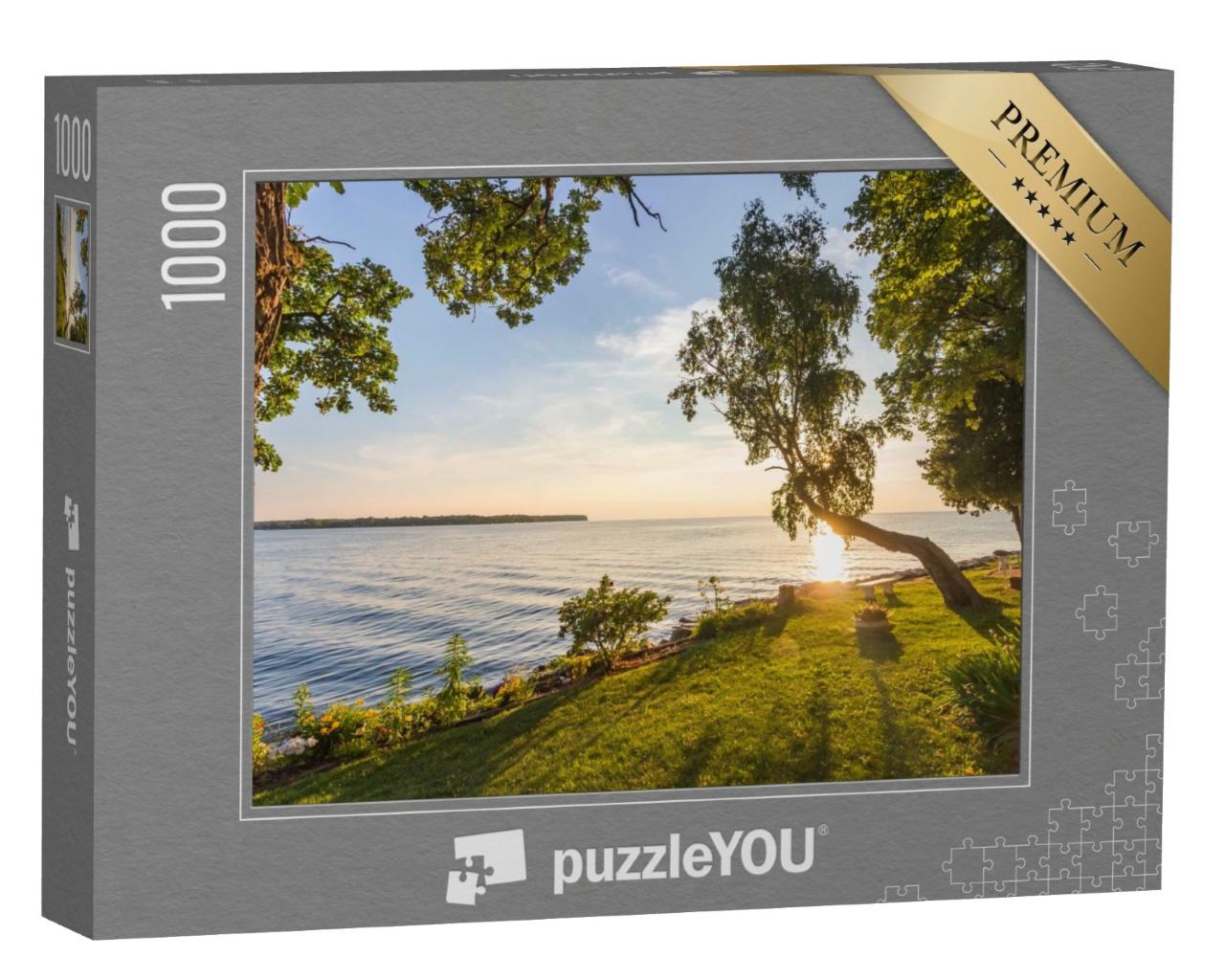 Puzzle de 1000 pièces « Coucher de soleil sur le lac Michigan »