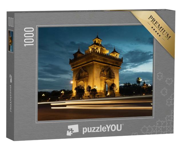 Puzzle de 1000 pièces « Monument de la victoire Patuxai à Vientiane, capitale du Laos »