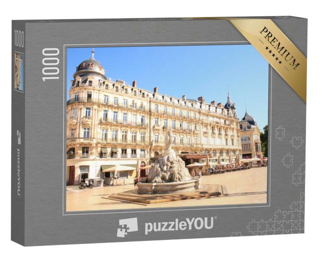 Puzzle de 1000 pièces « Place de la Comédie de Montpellier et sa fontaine des Trois Grâces, Hérault, France »