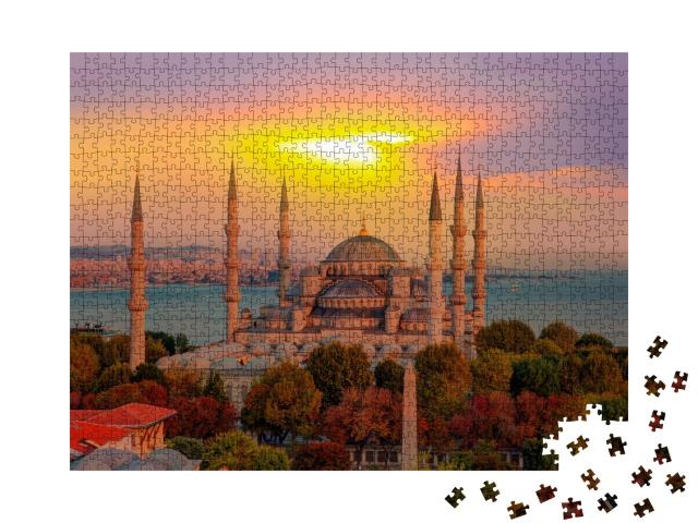Puzzle de 1000 pièces « La Mosquée Bleue, Istanbul, Turquie. »