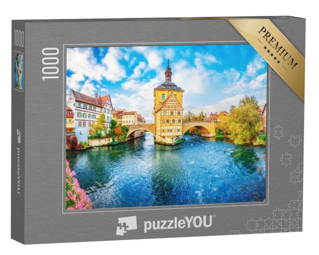 Puzzle de 1000 pièces « Vieille ville romantique de Bamberg, Allemagne »