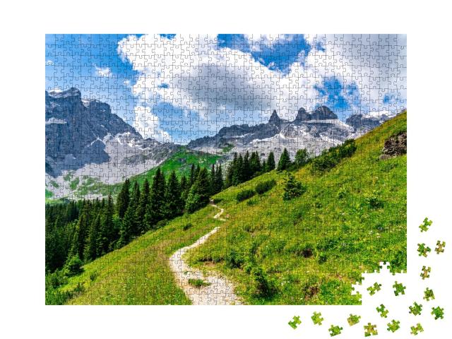 Puzzle de 1000 pièces « Les trois tours dans les montagnes du Vorarlberg »