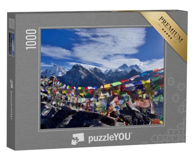 Puzzle de 1000 pièces « Vue sur le mont Everest depuis le sommet du Gokyo Ri »
