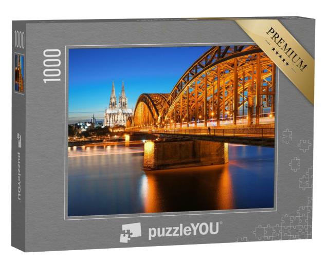 Puzzle de 1000 pièces « Cathédrale et pont Hohenzollern, Cologne, Allemagne »