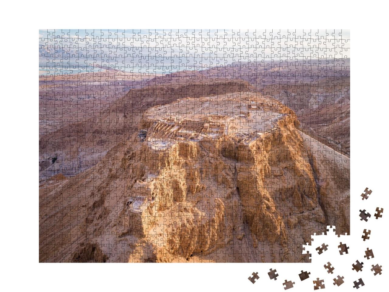 Puzzle de 1000 pièces « La forteresse de Massada dans la région de la mer Morte, Israël »