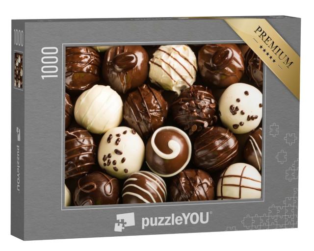Puzzle de 1000 pièces « Une sélection de délicieuses pralines au chocolat »