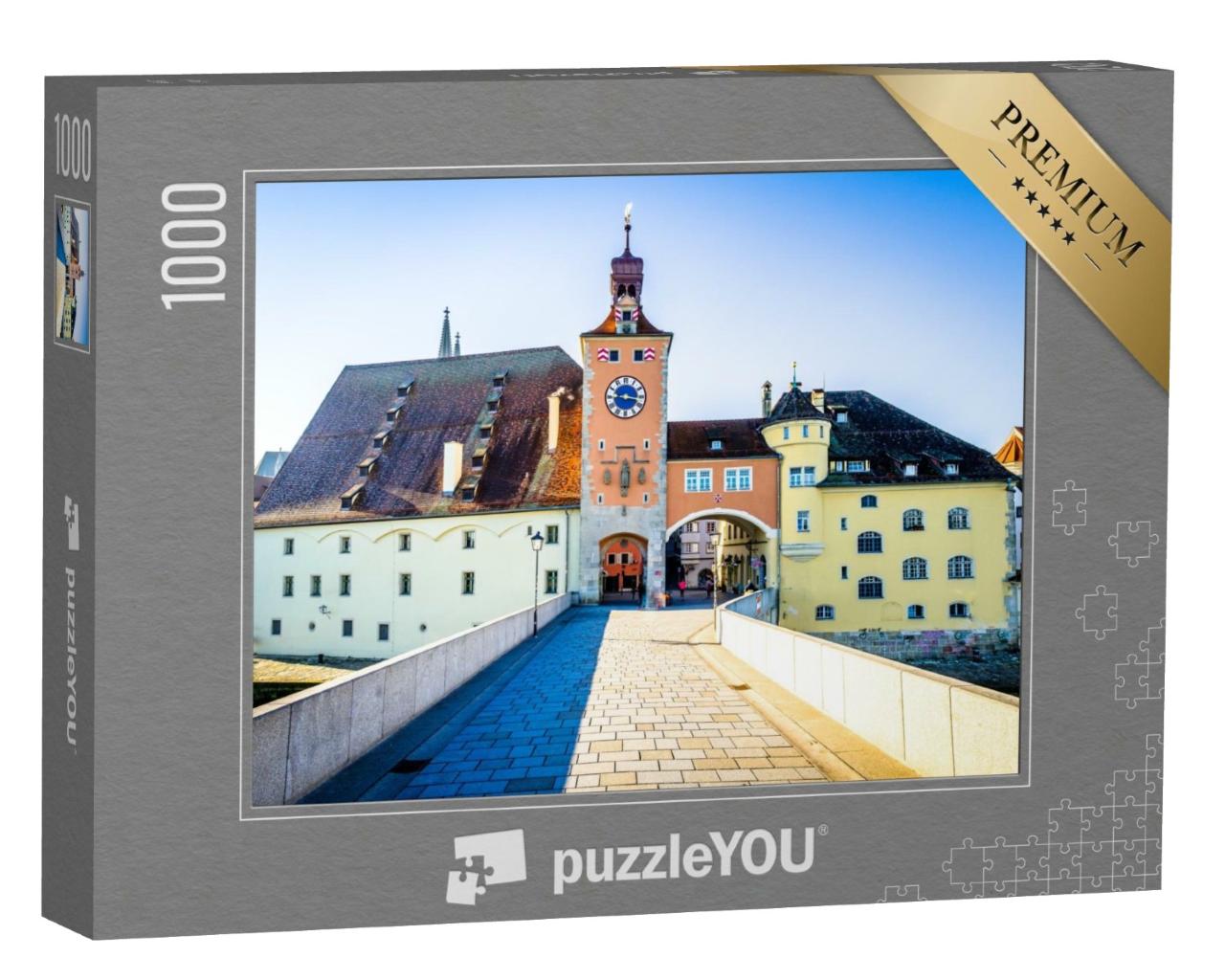 Puzzle de 1000 pièces « Vieille ville de Regensburg en Bavière, Allemagne »